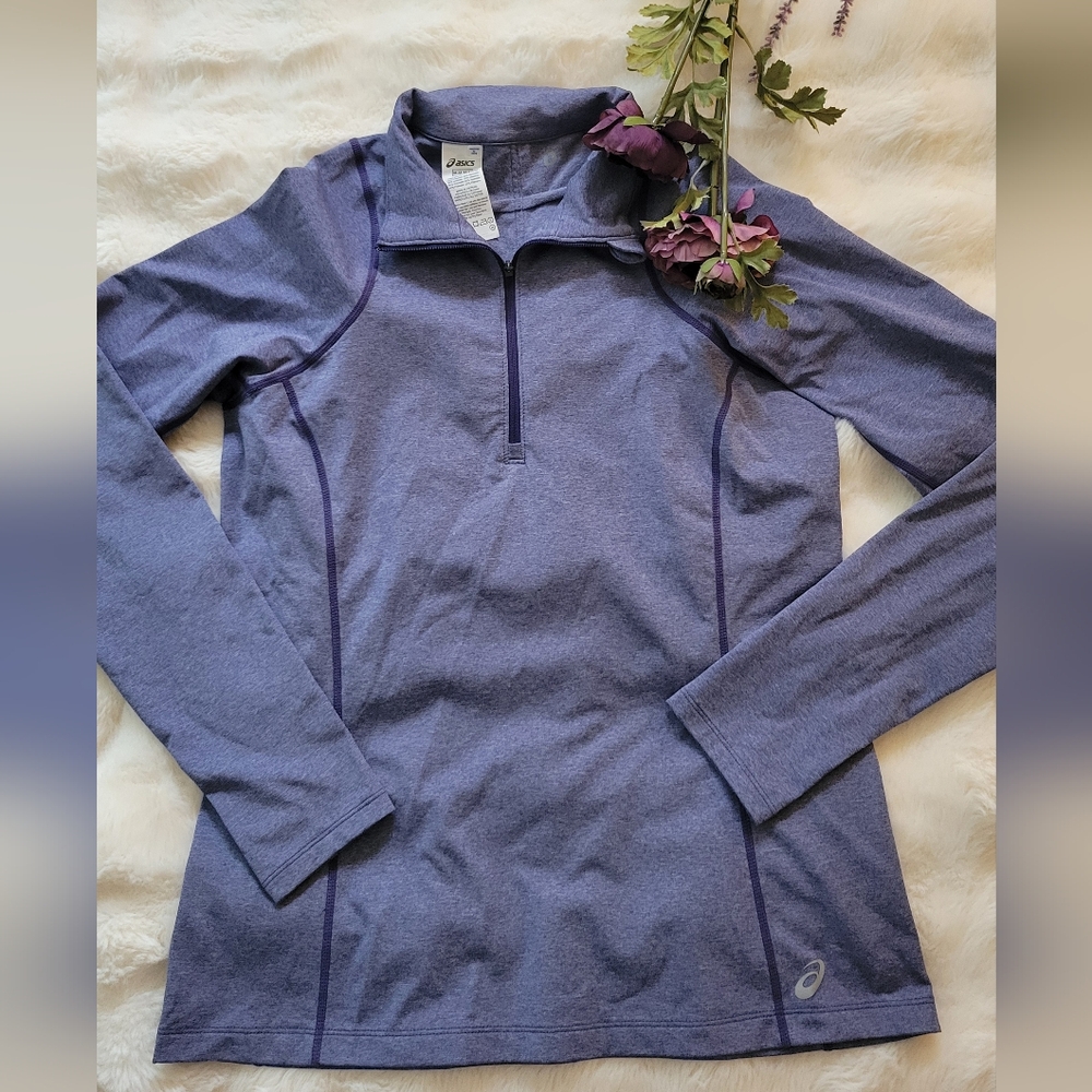 Asics Lavender Quarter-Zip Top